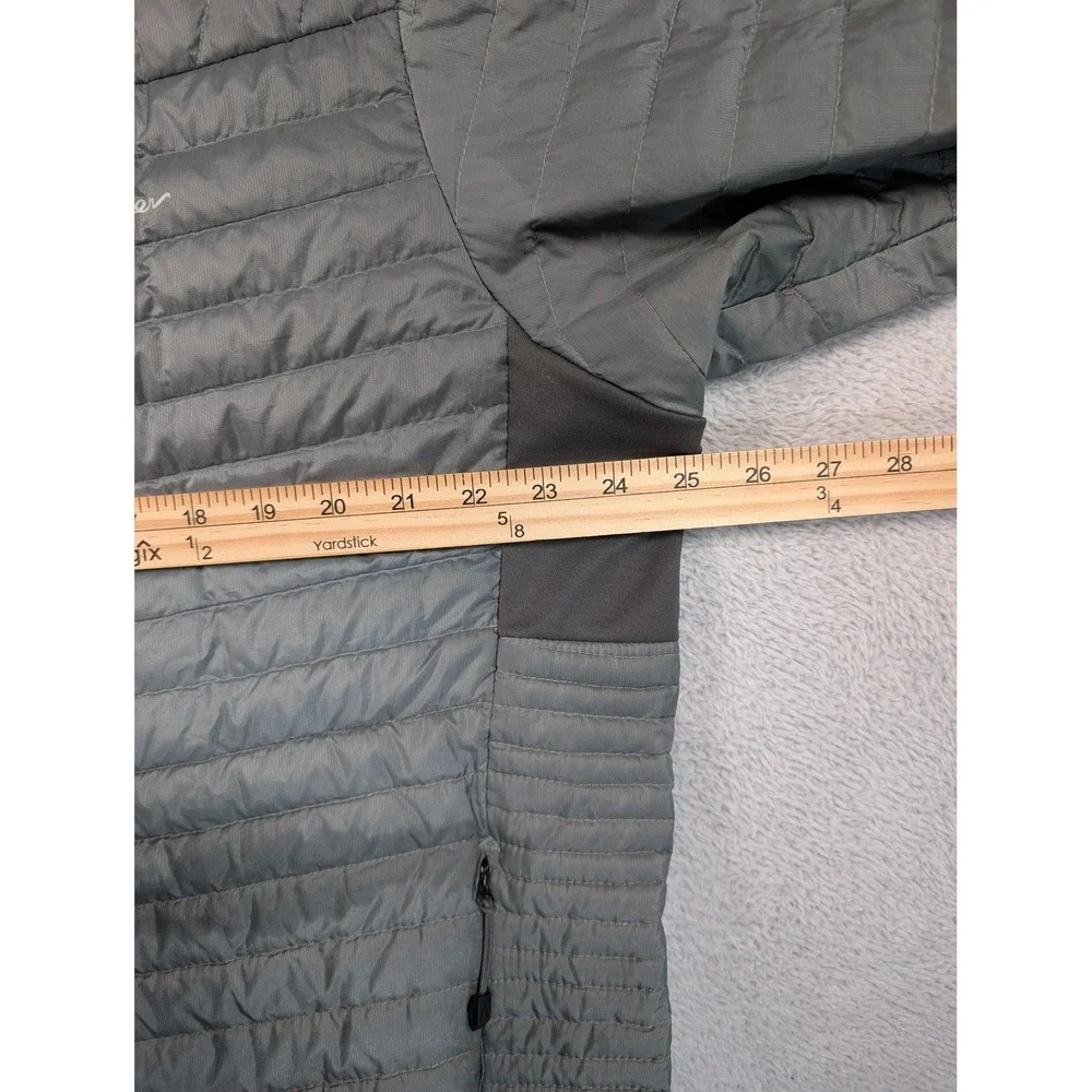 Eddie Bauer First Ascent StormDown 800 Puffer Jacket Mens XL Gray Full Zip Stain